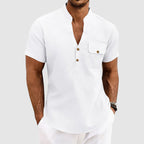 Jake - Men's Cotton Short Sleeve Henley Shirt