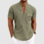 Jake - Men's Cotton Short Sleeve Henley Shirt