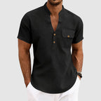 Jake - Men's Cotton Short Sleeve Henley Shirt