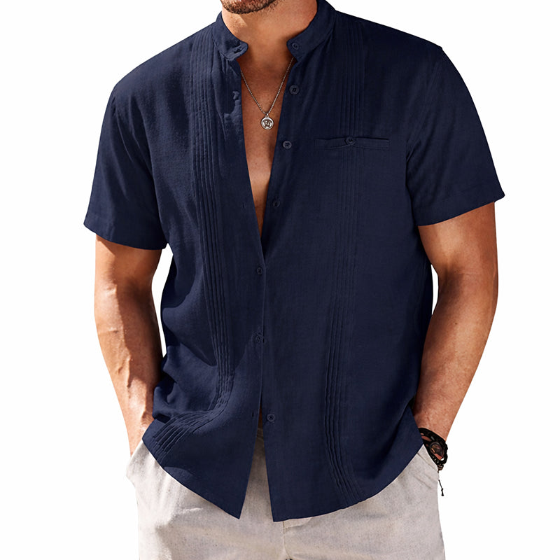 James - Men’s Textured Cotton Summer Shirt