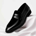 Jason - Leather Mixed Texture Penny Loafers