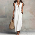 Jocelyn - Women's Boho Ruffle Neck Maxi Dress
