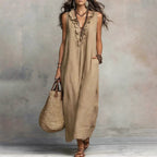 Jocelyn - Women's Boho Ruffle Neck Maxi Dress