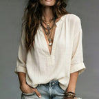 Jocelynn - Women’s Casual V Neck Blouse