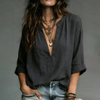 Jocelynn - Women’s Casual V Neck Blouse