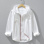 Jordan - Men’s Casual Cotton Shirt with Hood