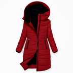 Jovie - Women's Hooded Quilted Puffer Jacket with Faux-Fur Lined Hood