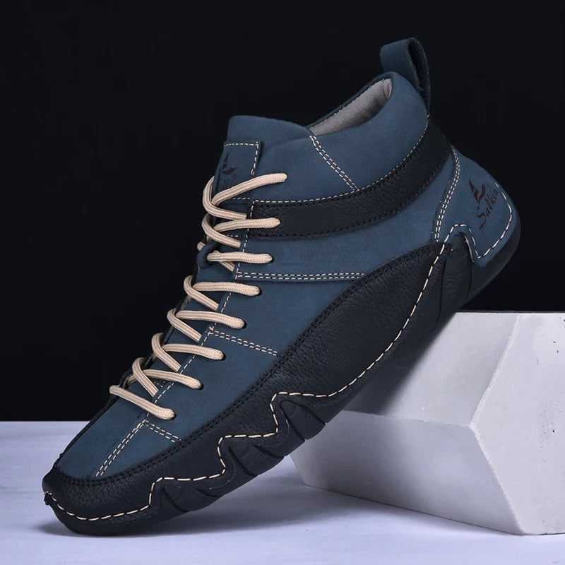 Julian - Men's Lace-Up High-Top Sneakers with Padded Ankle Support