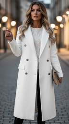 Juvy - Women's Double-Breasted Longline Coat