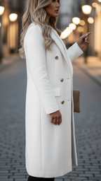 Juvy - Women's Double-Breasted Longline Coat 