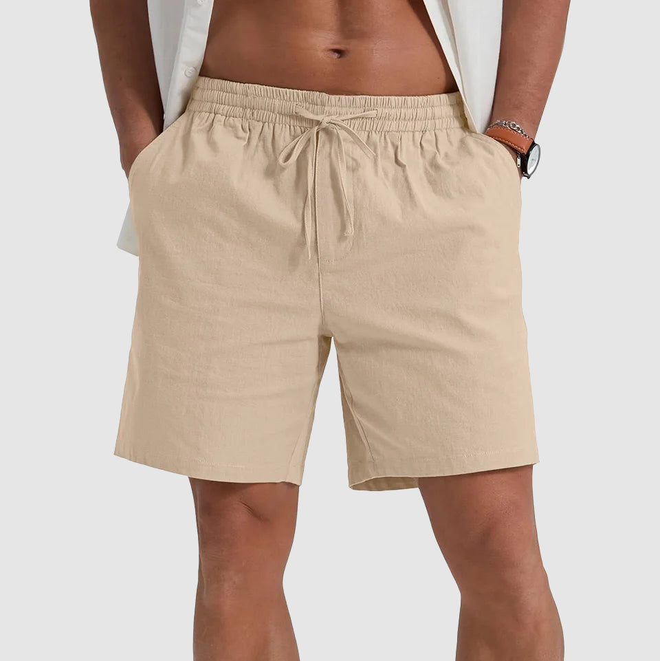 Kaiden - Men's Lightweight Linen Drawstring Shorts