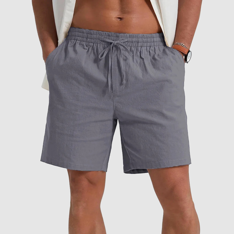 Kaiden - Men's Lightweight Linen Drawstring Shorts