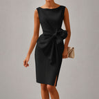Katalina - Women's Bow Detail Sleeveless Midi Dress