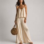 Kaylee - Women’s Sleeveless Flowy Top & Pants Set