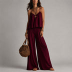 Kaylee - Women’s Sleeveless Flowy Top & Pants Set