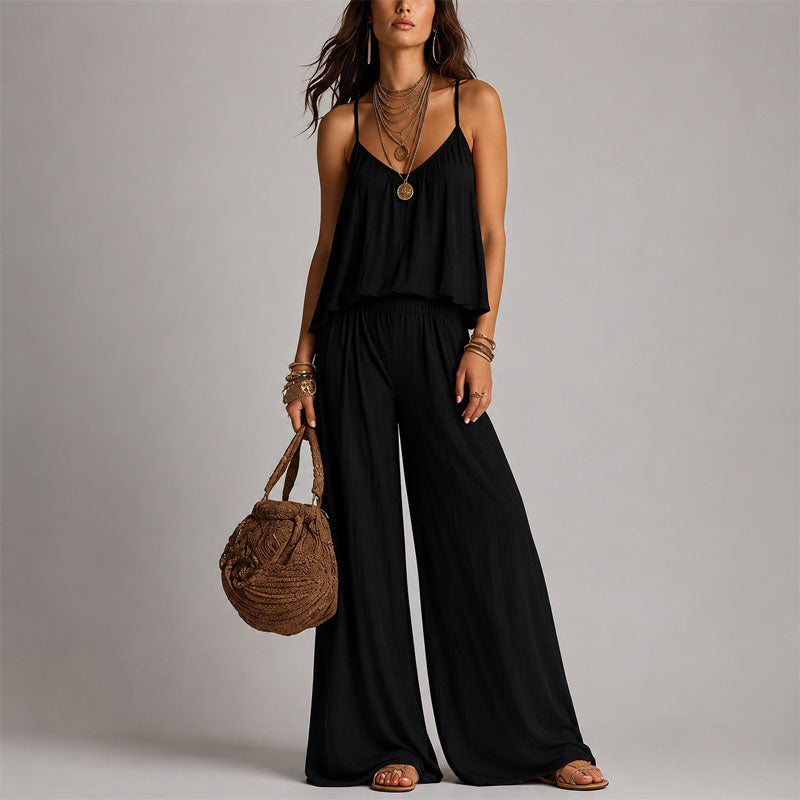 Kaylee - Women’s Sleeveless Flowy Top & Pants Set