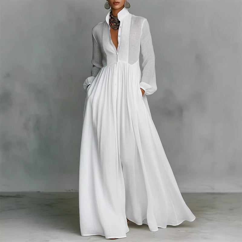 Kaylin - Women's Button-Front Maxi Dress