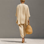 Keira - Women's Linen-Look Tunic & Pants Set