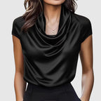 Lauren - Women's Draped Cowl Neck Blouse