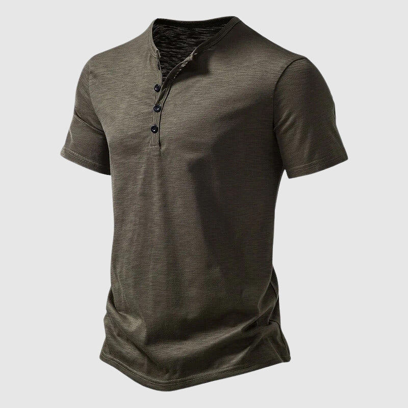 Leonard - Men’s Lightweight Short Sleeve Henley Shirt