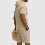 Logan - Men's Hooded Linen Two-Piece Set