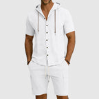 Logan - Men's Hooded Linen Two-Piece Set