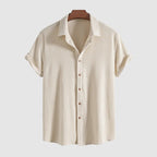 Logan - Men’s Short Sleeve Button Down Shirt Shorts Set