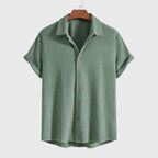 Logan - Men’s Short Sleeve Button Down Shirt Shorts Set