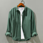 Louis - Men's Textured Cotton Long Sleeve Shirt