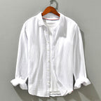 Louis - Men's Textured Cotton Long Sleeve Shirt