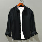 Louis - Men's Textured Cotton Long Sleeve Shirt