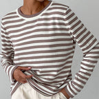 Lucille - Women’s Relaxed Striped Long Sleeve Shirt