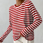 Lucille - Women’s Relaxed Striped Long Sleeve Shirt
