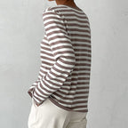 Lucille - Women’s Relaxed Striped Long Sleeve Shirt