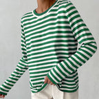 Lucille - Women’s Relaxed Striped Long Sleeve Shirt