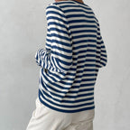Lucille - Women’s Relaxed Striped Long Sleeve Shirt