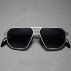 Lunexo - Modern Hexagonal Metal Frame Sunglasses