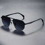 Lunexo - Modern Hexagonal Metal Frame Sunglasses