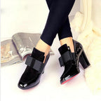 Madison - Women’s Bow Detail Block Heel Shoes