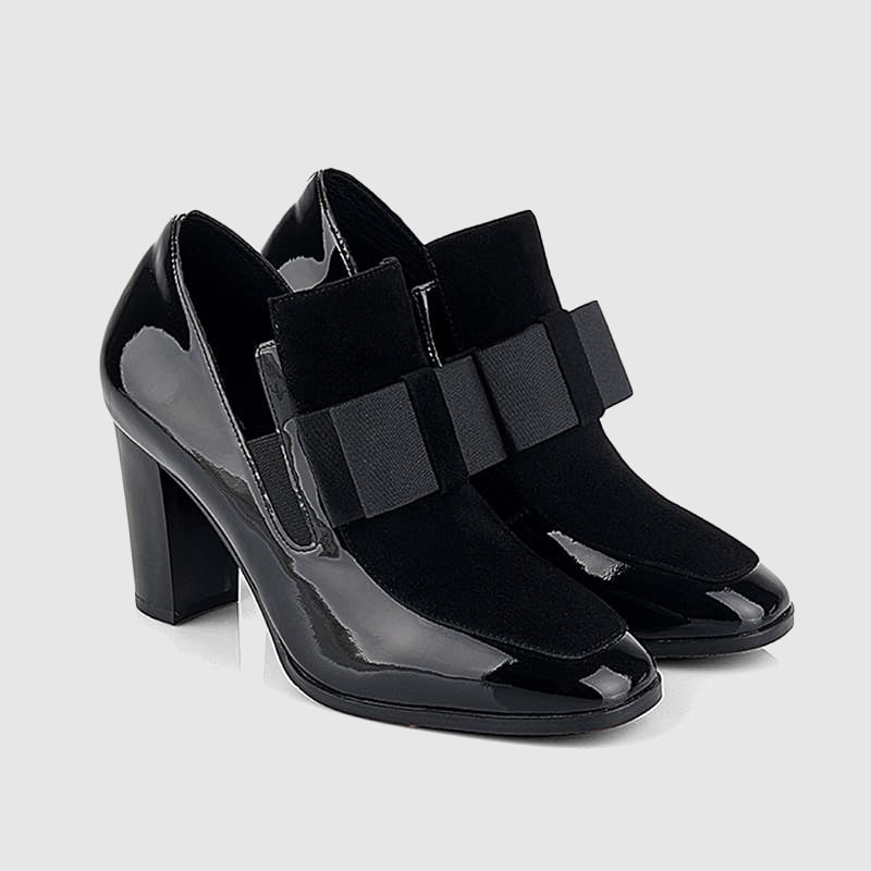 Madison - Women’s Bow Detail Block Heel Shoes