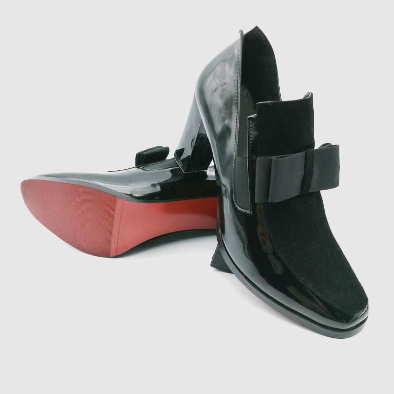 Madison - Women’s Bow Detail Block Heel Shoes