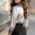 Madison - Women’s Printed Collar and Cuff Blouse