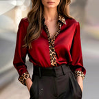 Madison - Women’s Printed Collar and Cuff Blouse