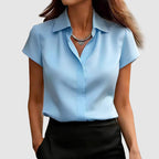 Maisie - Women’s Short Sleeve Collared Blouse