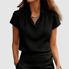 Maisie - Women’s Short Sleeve Collared Blouse