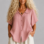 Marlowe - Women's Scalloped Collar Button Blouse