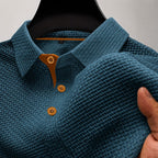 Mason - Men's Textured Button Polo Shirt