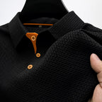 Mason - Men's Textured Button Polo Shirt