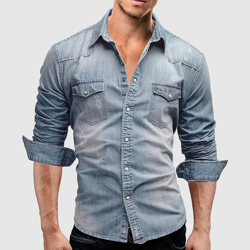 Mason - Men’s Washed Denim Button Shirt
