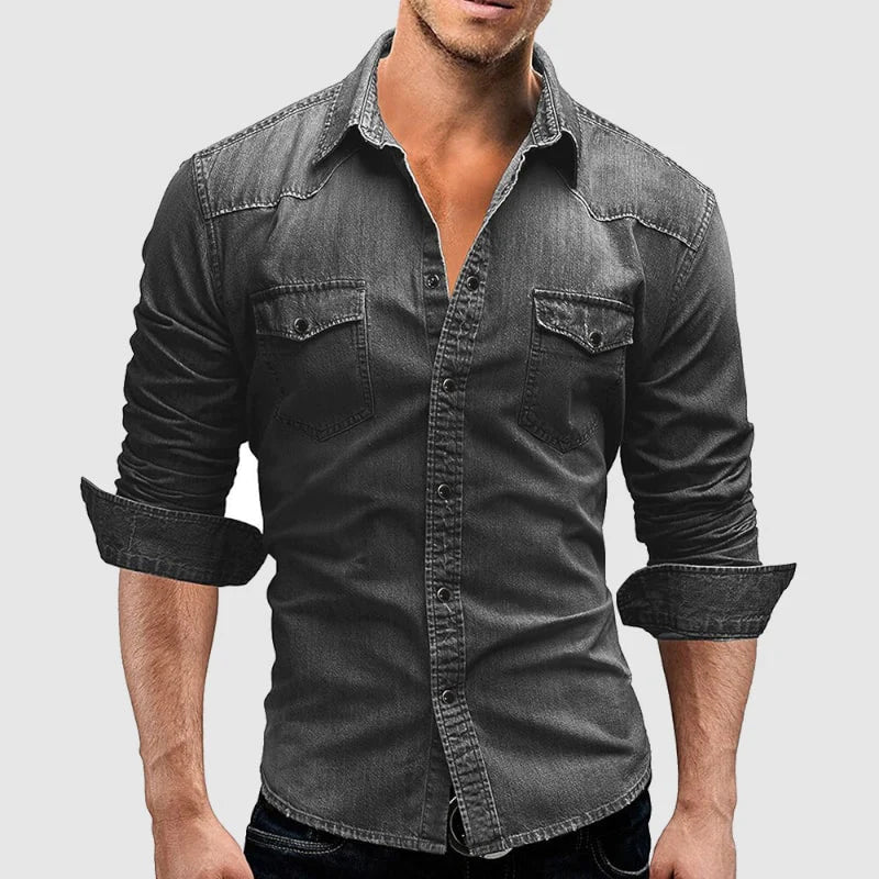 Mason - Men’s Washed Denim Button Shirt